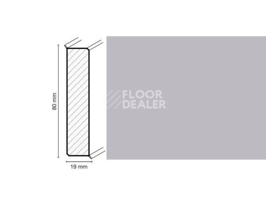Плинтус Широкий плинтус Cubu flex life XL 80/19 W199 Серебряный фото 1 | FLOORDEALER